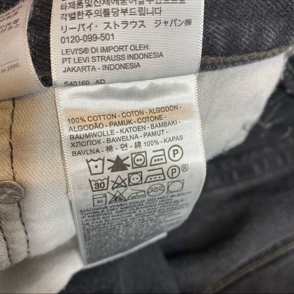 Levi’s black 505 straight leg jeans size 34 X 32 - Picture 15 of 16